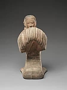 Kneeling Lady in Greeting Gesture by Unknown Artist