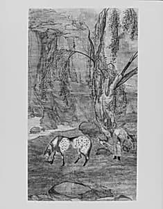 Horse, Groom, and Falcon by Unidentified artist