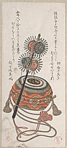 Drum and Keiro, A Kind of Musical Instrument Used for the Bugaku Dance by Takashima Chiharu