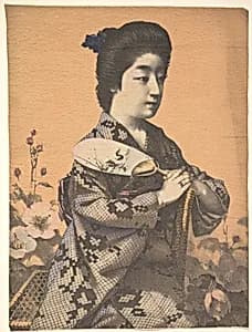 Girl Carrying a Round Paper Fan (Uchiwa) by Unidentified artist