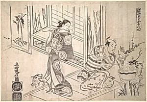 Parody of the Legend of Xu You and Chao Fu by Okumura Masanobu