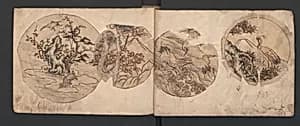 Album of Sketches for Lacquer Decoration (Makie) 蒔絵 by Unidentified artist