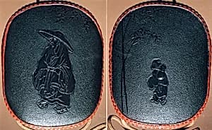 Case (Inrō) with Design of Chinese Sage (obverse); Attendant (Karako) Standing beside Bamboo (reverse) by Shibata Zeshin