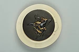 Netsuke of Two Tengu Dancing by Unknown Artist