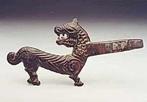 Garment Hook in the Shape of a Feline by Unknown Artist