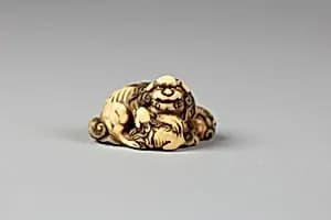 Netuske of Qilin and Two Cubs by Unknown Artist