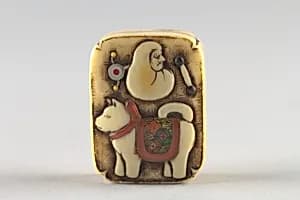 Netsuke of Box with Children's Toys by Unknown Artist