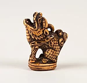 Netsuke and Seal in form of a Qilin by Unknown Artist