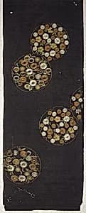 Piece from a Kosode with Pattern of Scattered Snow Roundels (Yukiwa) Filled with Small Flowers by Unknown Artist