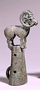 Finial with Wild Ram by Unknown Artist