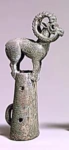 Finial with Wild Ram by Unknown Artist