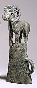 Finial with Wild Ram by Unknown Artist