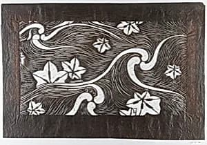 Stencil with Pattern of Maple Leaves on Water by Unknown Artist