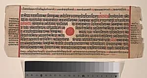 Leaf from a Kalpa Sutra (Jain Book of Rituals) by Bhadrabahu