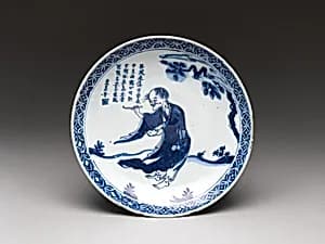 Dish with Buddhist Monk-Poet Hanshan by Unknown Artist