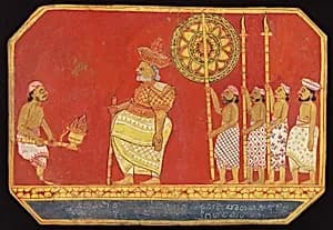 Kandyan chief processing to a temple by Unknown Artist