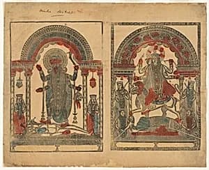 The goddesses Kali and Jagadhatri by Sri Hemchandra Das
