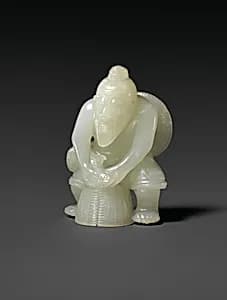 清中期 玉漁翁|Figure of a fisherman by Unknown Artist