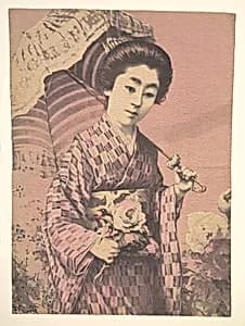 日傘を差す女|Girl Carrying a Parasol by Unidentified artist