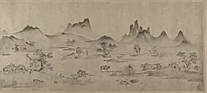 宋/元 佚名 百牛圖 卷|One hundred water buffalo by Unidentified artist|Jiangcan