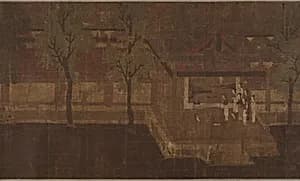 明/清　佚名　傳蕭照　中興瑞應第七圖　卷|Pavilion with Figures by Unidentified artist|Xiao Zhao