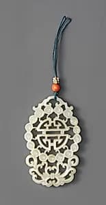 清中期 玉團壽紋佩|Pendant by Unknown Artist
