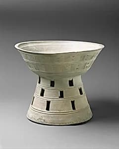 그릇받침 삼국, 신라|器臺 三國, 新羅|Stand with perforated base by Unknown Artist