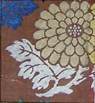Textile with Partial Chrysanthemum by Unknown Artist