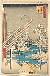 名所江戸百景　深川木場|The Lumber Yard at Fukagawa by Utagawa Hiroshige