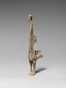 戰國 青銅鳥形器足|Vessel leg in the form of a bird by Unknown Artist