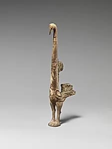 戰國 青銅鳥形器足|Vessel leg in the form of a bird by Unknown Artist