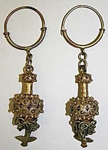 Earrings by Unknown Artist