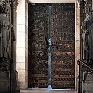 One of Two Doors with Ironwork by Unknown Artist
