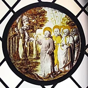 Roundel with Christ and Zacchaeus by Unknown Artist