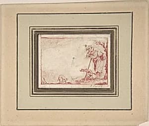 A Beggar Playing a Flute by Jacques Callot