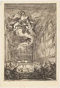 A Conference of Lawyers by Gabriel de Saint-Aubin
