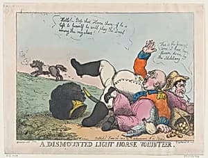 A Dismounted Light Horse Volunteer by Rudolph Ackermann, London|Thomas Rowlandson