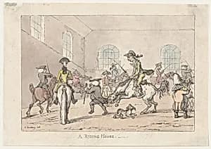 A Riding House by Henry William Bunbury|Thomas Rowlandson|Rudolph Ackermann, London