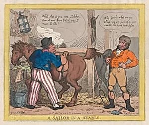 A Sailor in a Stable by George Murgatroyd Woodward|Thomas Rowlandson