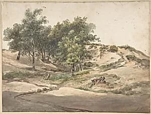 A Wooded Landscape Near Beekhuizen by Andreas Schelfhout