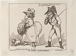 An Irish Compliment by Rudolph Ackermann, London|Thomas Rowlandson