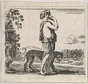 Bacchus, from 'Game of Mythology' (Jeu de la Mythologie) by Stefano della Bella