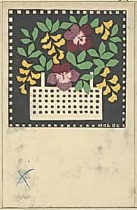 Basket of Flowers by Wiener Werkstätte|Leopoldine Kolbe