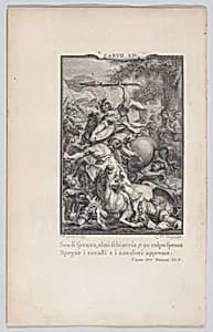 Canto 14, Stanza 45, from "Orlando Furioso" by Nicolas de Launay|Ludovico Ariosto|Giovanni Battista Cipriani|G. Baskerville