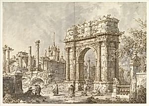 Capriccio with a Roman Triumphal Arch