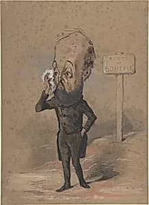 Caricature of Henri Mürger by Nadar|Henri Murger