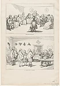 Conversazione, and A Country Club by Henry William Bunbury|Thomas Rowlandson