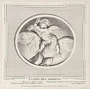 Cupid Astride an Eagle