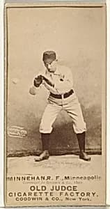 Daniel Joseph "Dan" Minnehan, Right Field, Minneapolis, from the Old Judge series (N172) for Old Judge Cigarettes by Goodwin & Company