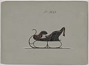 Design for 4 Seat Sleigh, no. 3621 by Brewster & Co.